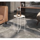 Стол журнальный Sheffilton SHT-CT8 артикул Сж-85 белый муар (+)